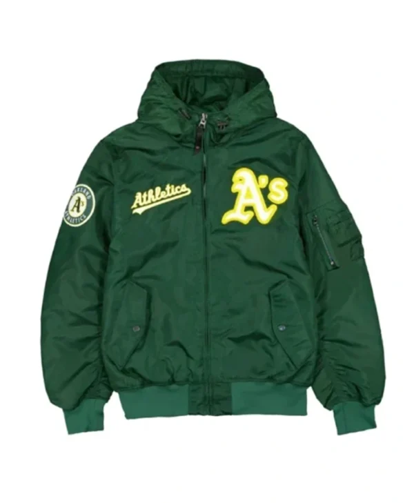 Oakland Athletics Historic L-2B Stylish Hooded Bomber Jacket