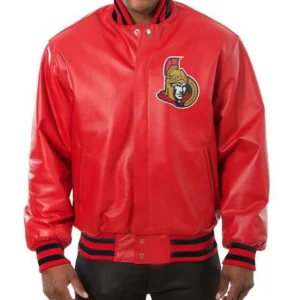 Ottawa Senators Varsity Leather Jacket
