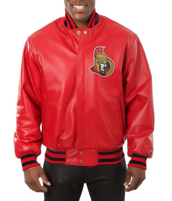 Ottawa Senators Varsity Leather Jacket