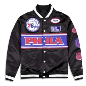 Philadelphia 76ers Rally Drive 2024 Varsity Jacket