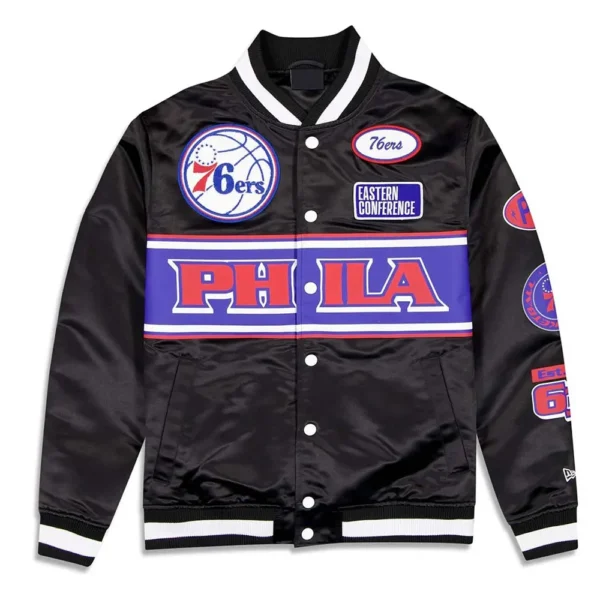 Philadelphia 76ers Rally Drive 2024 Varsity Jacket