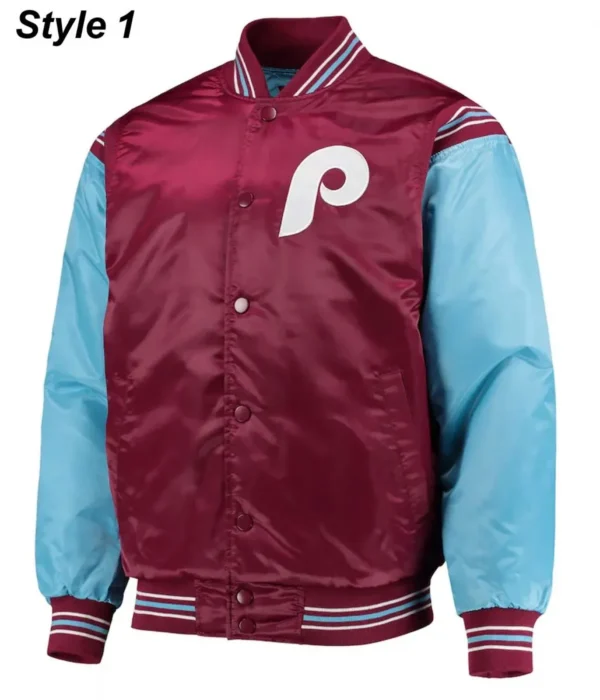 Philadelphia Phillies Satin Varsity Jacket