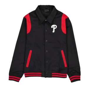 Philadelphia Phillies Sport Night Teddy Varsity Black Jacket