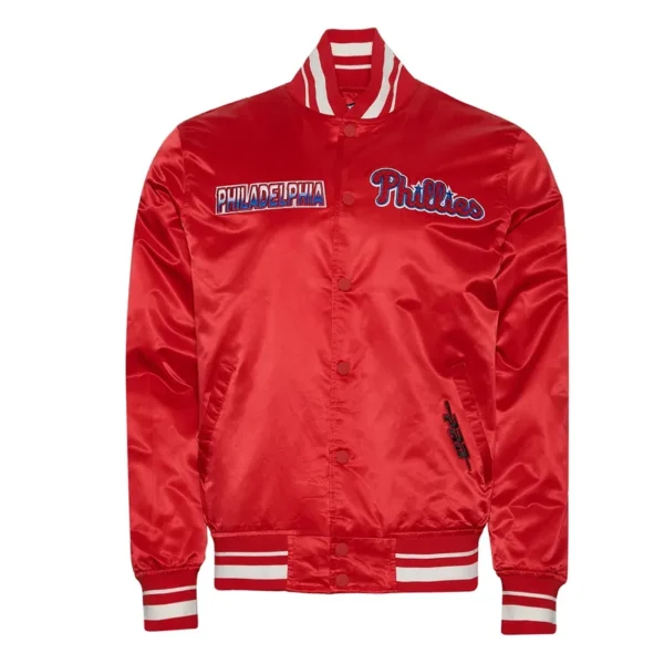 Philadelphia Phillies Turn It Up M Classic Rib Red Jacket