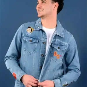 Pinocchio Anniversary Blue Denim Stylish Jacket