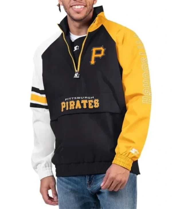 Pittsburgh Pirates Elite Half Zipper Pullover Stylish Jacket