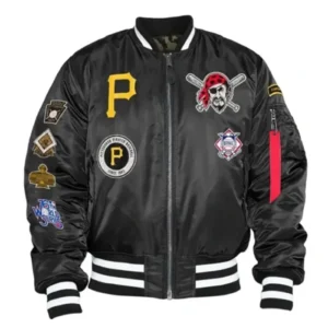 Pittsburgh Pirates MA-1 Black Stylish Bomber Jacket