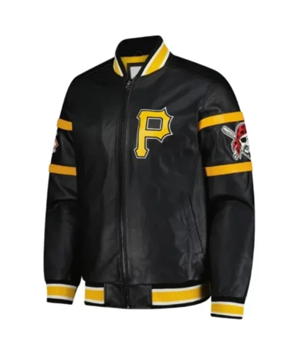 Pittsburgh Pirates Striped Black Stylish Bomber Jacket