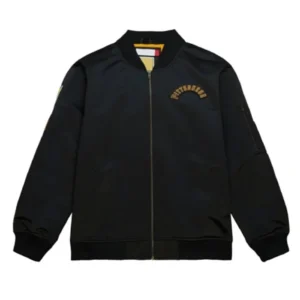 Pittsburgh Pirates Vintage Logo Lightweight Black Bomber Jacket