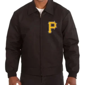 Pittsburgh Pirates Workwear Black Stylish Bomber Jacket