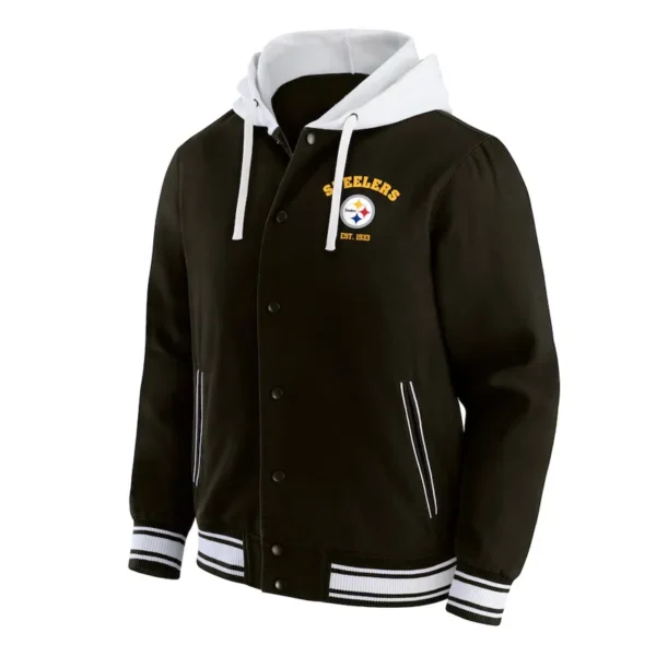 Pittsburgh Steelers Black Cotton Jacket