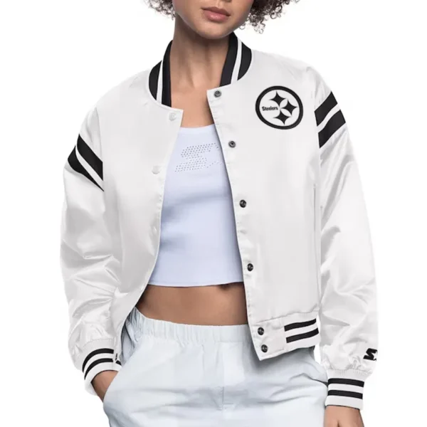 Pittsburgh Steelers White Full Count Jacket