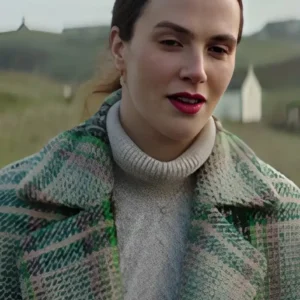 Playing Nice 2025 Jessica Brown Findlay Plaid Stylish Coat