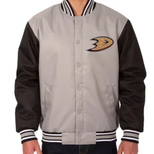 Poly Twill Anaheim Ducks Front Hit Varsity Jacket