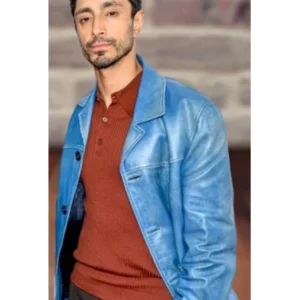Riz Ahmed Relay Blue Distressed Jacket