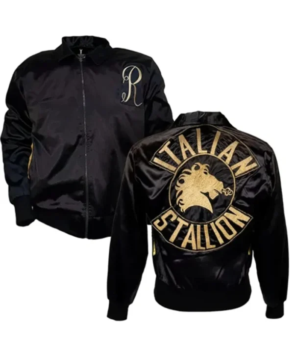 Rocky III Italian Stallion Black Bomber Stylish Jacket
