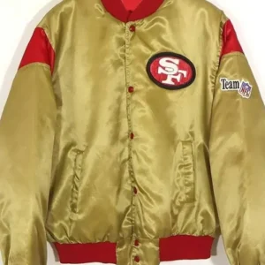 SF Teddy Gold Satin Jacket