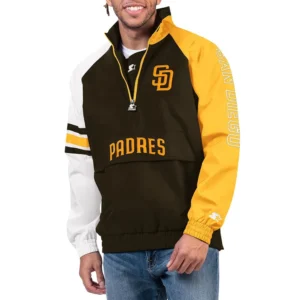 San Diego Padres Half Zip Pullover Jacket