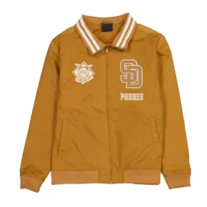San Diego Padres Logo Select Light Bronze Bomber Jacket