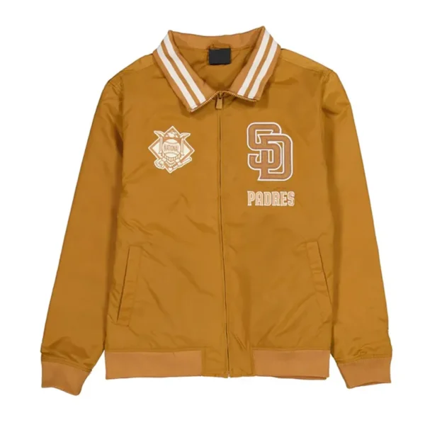 San Diego Padres Logo Select Light Bronze Bomber Jacket