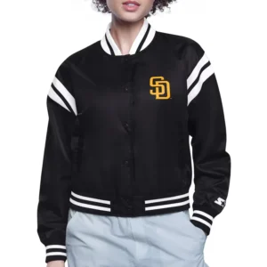 San Diego Padres Printed Logo Varsity Jacket