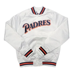 San Diego Padres White Satin Jacket