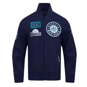 Seattle Mariners Area Code Navy Bomber Jacket
