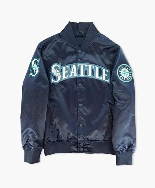 Seattle Mariners Classic Navy Blue Varsity Jacket