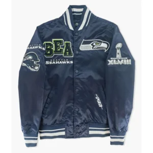 Seattle Seahawks Mashup Navy Varsity Jacket
