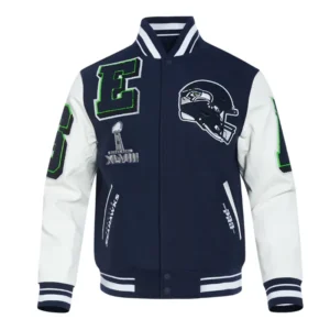 Seattle Seahawks Mashup Rib Varsity Jacket
