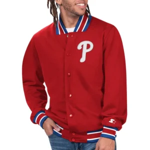Secret Weapon Philadelphia Phillies Red Varsity Jacket
