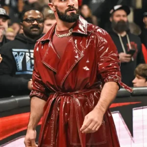 Seth Rollins Monday Night RAW Leather Stylish Coat