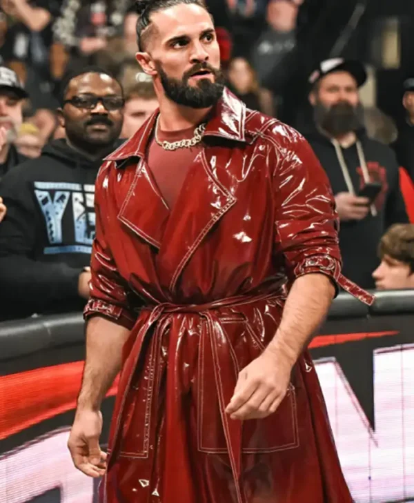 Seth Rollins Monday Night RAW Leather Stylish Coat