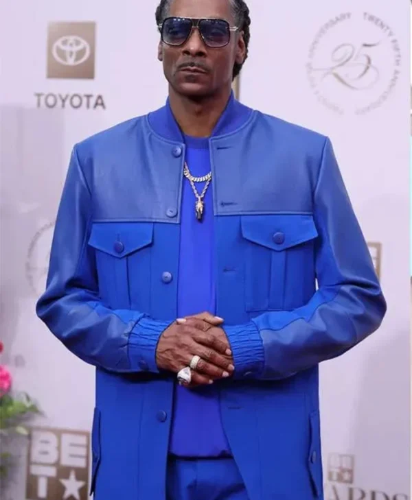 Snoop Dogg BET Awards Blue Stylish Coat