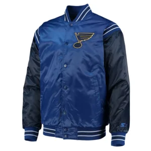 St. Louis Blues Enforcer Blue-Navy Satin Jacket