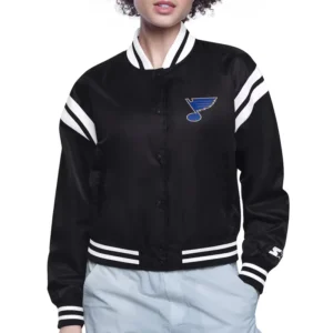 St. Louis Blues Printed Logo Varsity Jacket