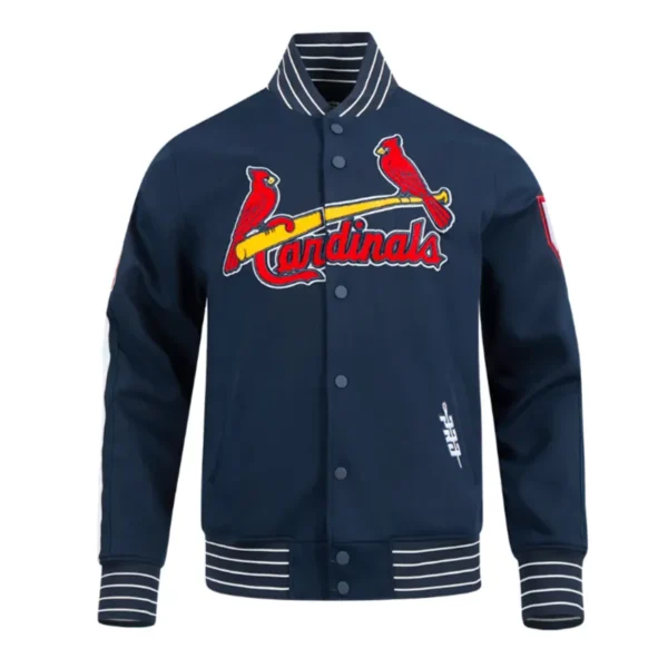 St. Louis Cardinals Current Logo Game Day Navy Varsity Jacket