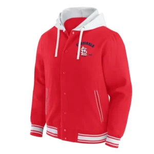 St. Louis Cardinals Red Cotton Hooded Varsity Jacket