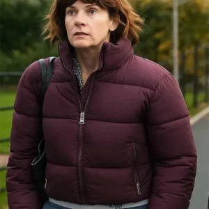 Such Brave Girls 2025 Louise Brealey Purple Puffer Stylish Jacket