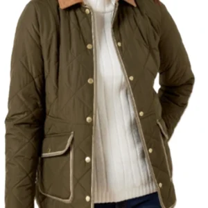 SurrealEstate S03 Susan Ireland Green Quilted Bomber Jacket