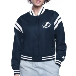 Tampa Bay Lightning Printed Logo Satin Jacket