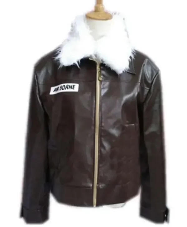 Terry Bogard King Of Fighters Brown Pilot Stylish Leather Jacket