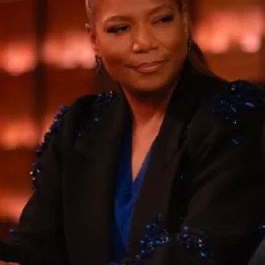 The Equalizer S05 Queen Latifah Black Embellished Stylish Coat