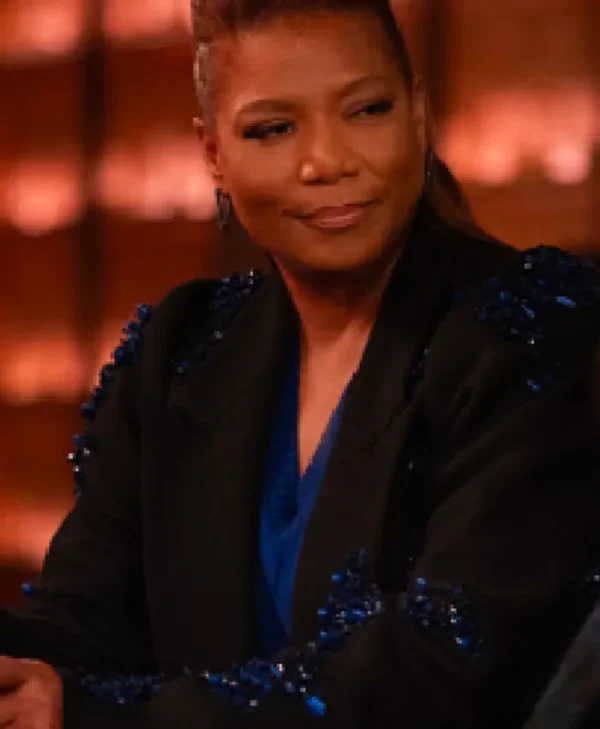 The Equalizer S05 Queen Latifah Black Embellished Stylish Coat