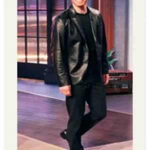 The Kelly Clarkson Show Michael Fassbender Black Stylish Blazer