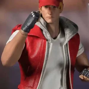 The Kings Of Fighters Terry Bogard Red Leather Stylish Vest