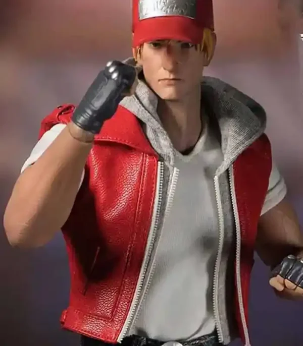 The Kings Of Fighters Terry Bogard Red Leather Stylish Vest