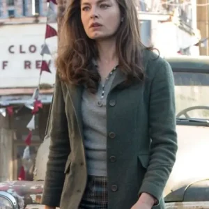 The Man In The High Castle Alexa Davalos Grey Wool Stylish Blazer Coat