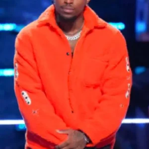 The Voice S27 BD.ii Orange Sherpa Varsity Jacket