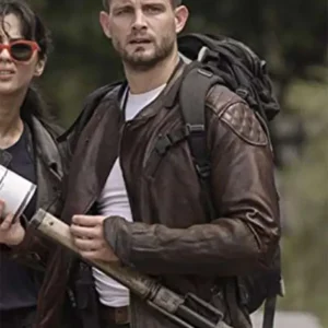 The Walking Dead Felix Carlucci Brown Leather Stylish Jacket